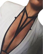 Women Bandage Alluring Harness Elastic Cage Strappy Hollow Out Bra Bustier L