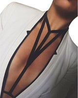 Women Bandage Alluring Harness Elastic Cage Strappy Hollow Out Bra Bustier L