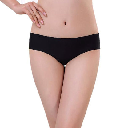 Women Invisible Underwear Spandex Seamless Crotch BK