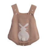 Newborn Infant Baby Girls romper Rabbit Romper Knitted Bunny Jumpsuit Outfit Baby Clothes drop ship