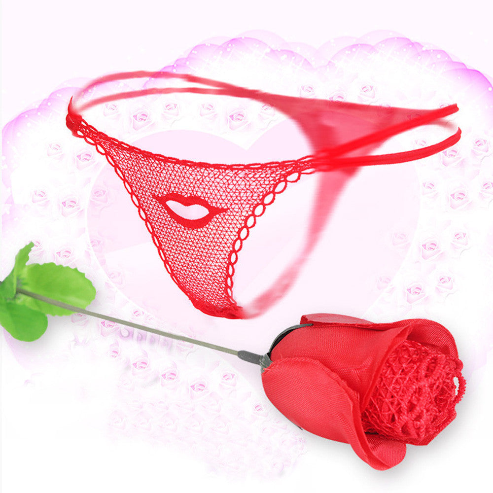 Sexy Women G-String Underwear Lady's Thongs Lady Panties Roses Lace Lingerie