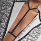 Women Alluring Harness Bra Elastic Cage Bra Strappy Hollow Out Bra Bustier L