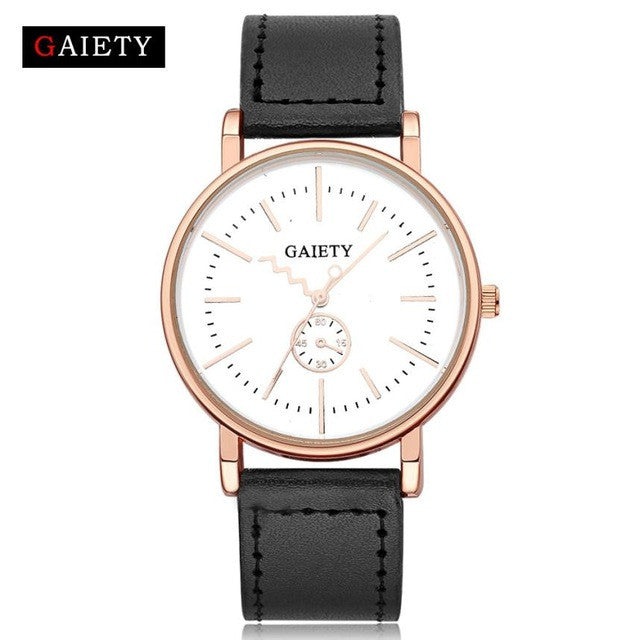 GAIETY Watch Men 2017 Fashion Casual Leather Analog Mens Quartz Watches Reloj Hombre horloges vrouwen #815