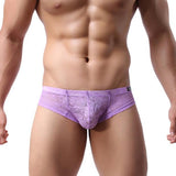 Men Underwear T-back Sexy Translucent Triangle Briefs Breathable Underpants BGL