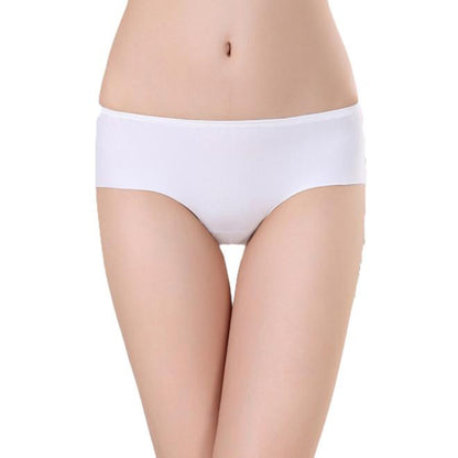 Women lace Panties Seamless Cotton Panty Hollow briefs Underwear White/S