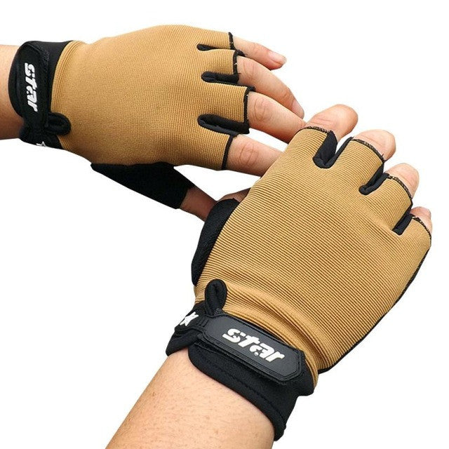 2017 Men Cycling Gloves Half Finger Bicycle Gloves Non-slip Anti-skid Soft Breathable Cycling Mittens Fitness Sports #EW