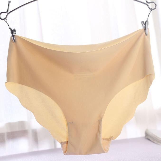 Women Invisible Underwear Thong Cotton Spandex Gas Seamless Crotch BK L