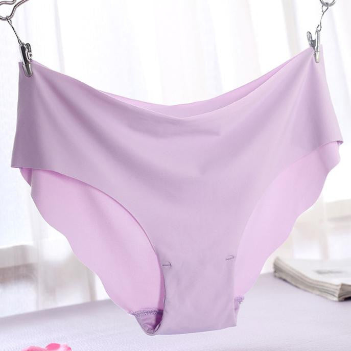 Women Invisible Underwear Thong Cotton Spandex Gas Seamless Crotch BK L