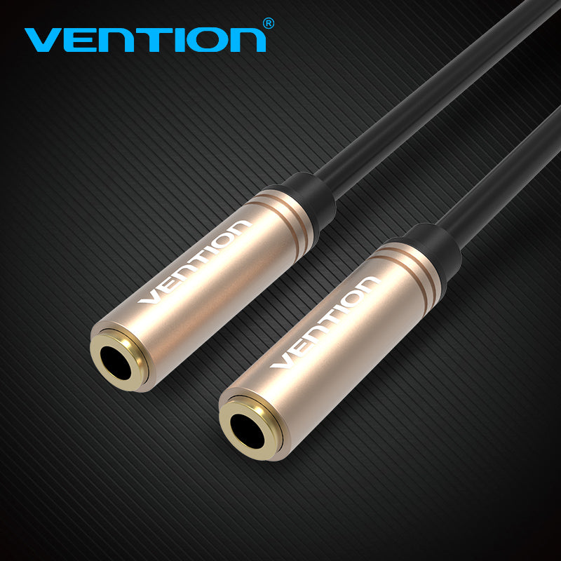 Vention jack 3.5mm Female To Female Audio Cable Gold Plated Audio Extension Cable Aux Cable for Computer Mobile Phone PS3 PS4