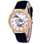 Luxury Women Men Feather  Watch Analog Quartz Bracelet Wrist Watches