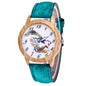 Luxury Women Men Feather  Watch Analog Quartz Bracelet Wrist Watches