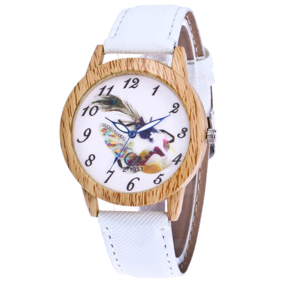 Luxury Women Men Feather  Watch Analog Quartz Bracelet Wrist Watches