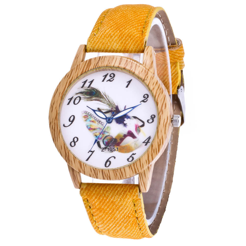 Luxury Women Men Feather  Watch Analog Quartz Bracelet Wrist Watches