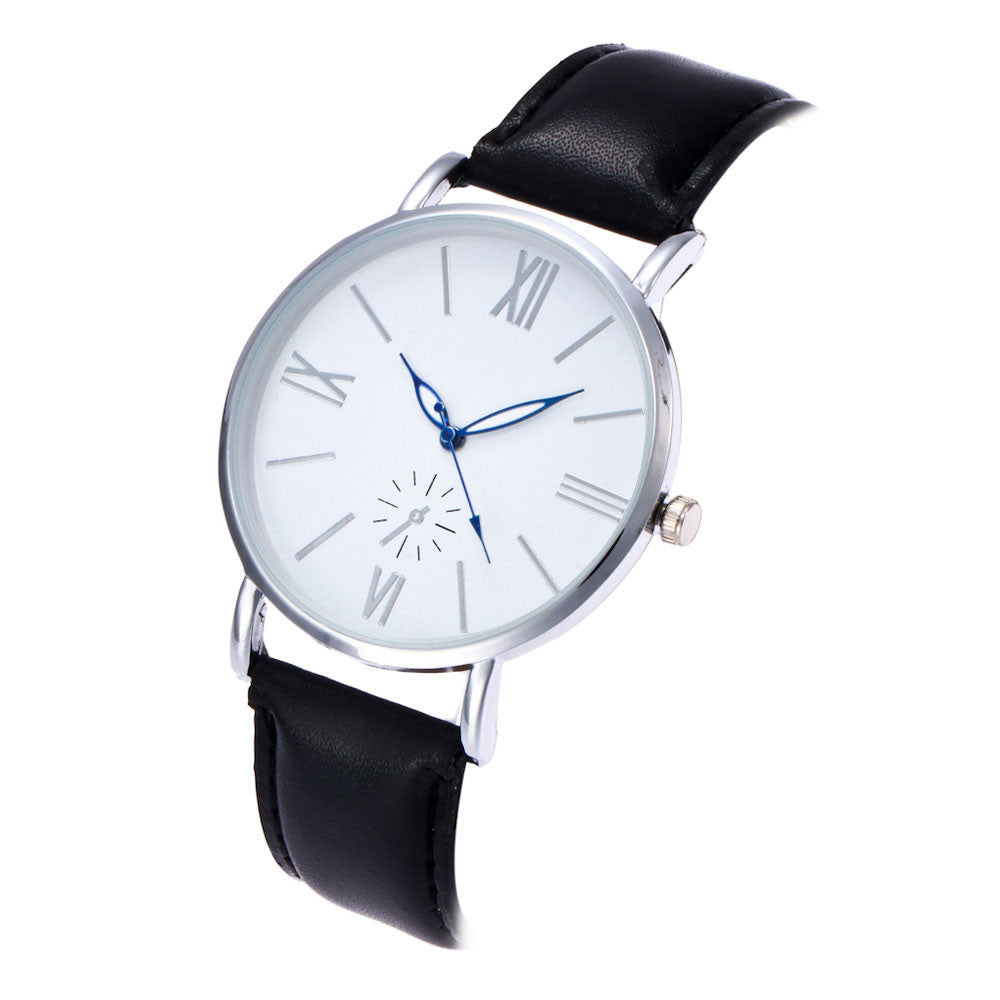 Women Men Watch Fashion Casual Leather Strap Quartz Wrist Watch