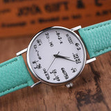 Women Mens Leather Stainless Steel Watch Sport Quartz Wrist Watch