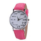 Women Mens Leather Stainless Steel Watch Sport Quartz Wrist Watch