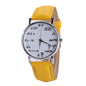 Women Mens Leather Stainless Steel Watch Sport Quartz Wrist Watch