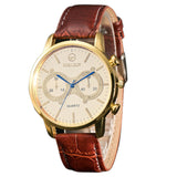 Fashion Men Leather Band Watches Sport Analog Quartz Wrist Watch