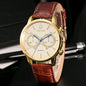 Fashion Men Leather Band Watches Sport Analog Quartz Wrist Watch