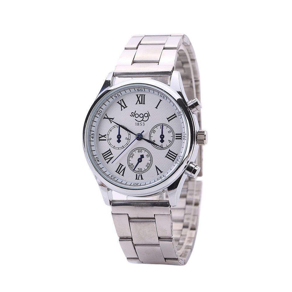 Men Generalsiness Quartz Watch Stainless Steel Strap