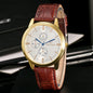 Fashion Men Leather Band Watches Sport Analog Quartz Wrist Watch