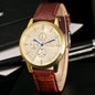 Fashion Men Leather Band Watches Sport Analog Quartz Wrist Watch