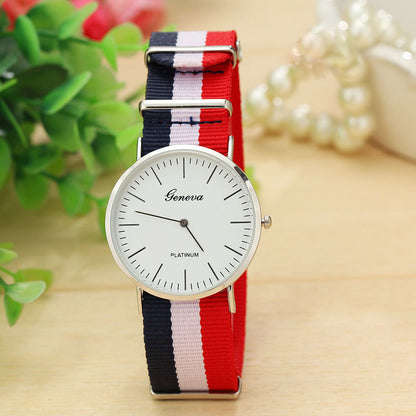 Simpleim Stripes Men Watches Analog Quartz Vogue Wrist Watch