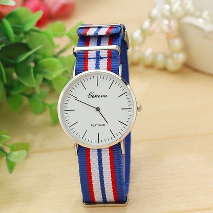 Simpleim Stripes Men Watches Analog Quartz Vogue Wrist Watch