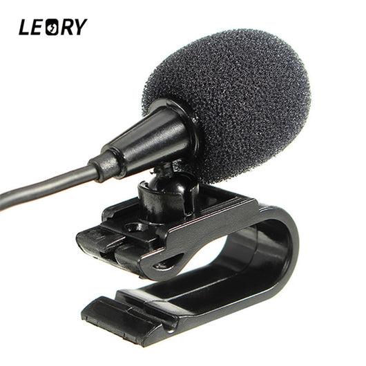 LEORY Car External Microphone Professional Mic 3.5mm Jack Stereo Mini Wired Microphone For Car DVD Player GPS Navigation Mic