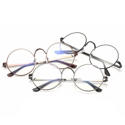 Vintage Round Frame Eyes Eyeglasses Women Circle Fashion Retro Metal Myopia Eyewear Men Optical Glasses