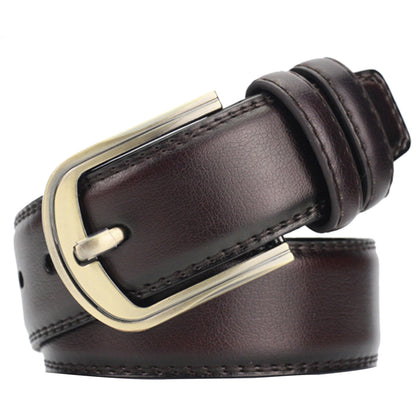 Men Belt with Pin Buckle Simple Vintage Waist Belt for Men