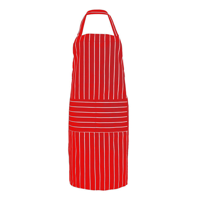 Stripe Kitchen Apron for Women Men Useful Cooking Apron Grid Adjustable Chef Cloth Household Cleaning Tools  Accessories