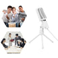 3.5mm Professional Stereo Microphone Condenser Sound Podcast Studio 360 Rotation Mic Tripod Stand For Skype PC Notebook