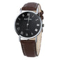 Luxury Fashion Faux Leather Mens Quartz Analog Watch Watches