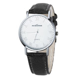 Luxury Fashion Faux Leather Mens Quartz Analog Watch Watches