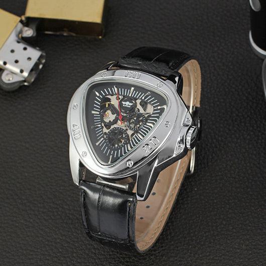 Winner Mens Watches Top Brand Luxury Automatic Watch Men Triangle Watch Clock