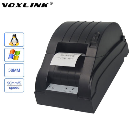 VOXLINK Portable USB/Ethernet/LPT port 58mm Thermal POS/ESC Receipt Thermal Printer For Windows/Linux/Samsung/ESPON Printer-DHL