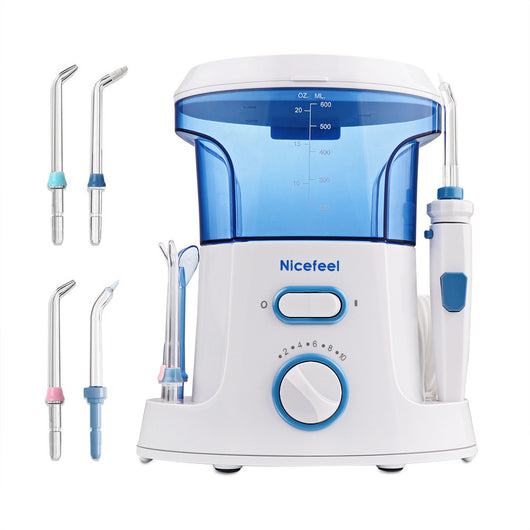 Oral Irrigator Water Flosser Dental Care 600ml with 7 Multifunctional Tips for Family UK Plug