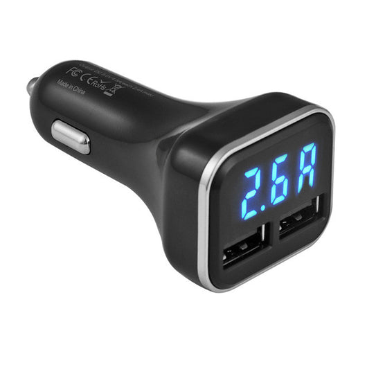 Powstro LED Display Dual USB Car Charger DC12-24V 5A Input 4.8A Output Car Phone Charger for Cellphones Driving Recorder Tablet