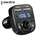 4.1A  Dual USB Car Charger 3.1A and 1A Port USB Phone Charger With FM Transmitter Bluetooth MP3 Player Function