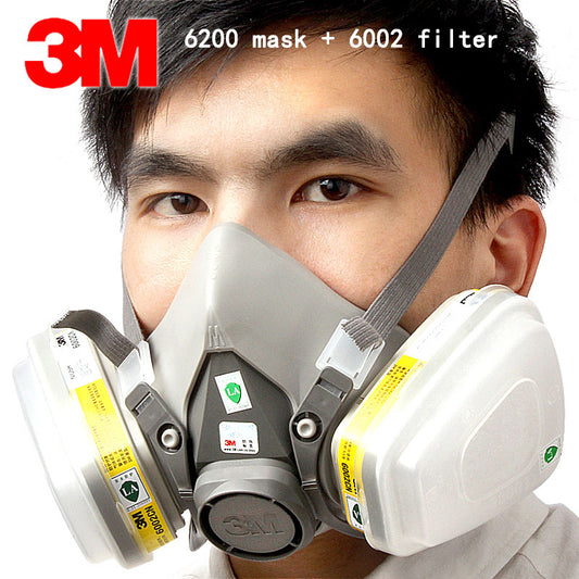 3M 6200 mask +6002 filter respirator mask Genuine high quality respirator gas mask against Acid gas Chlorine gas  gasmaske