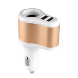 Dual USB Car Charger 1A & 2.1A Mobile Phone Charger With Cigarette Lighter Power Socket Charger Adapter for Phone GPS