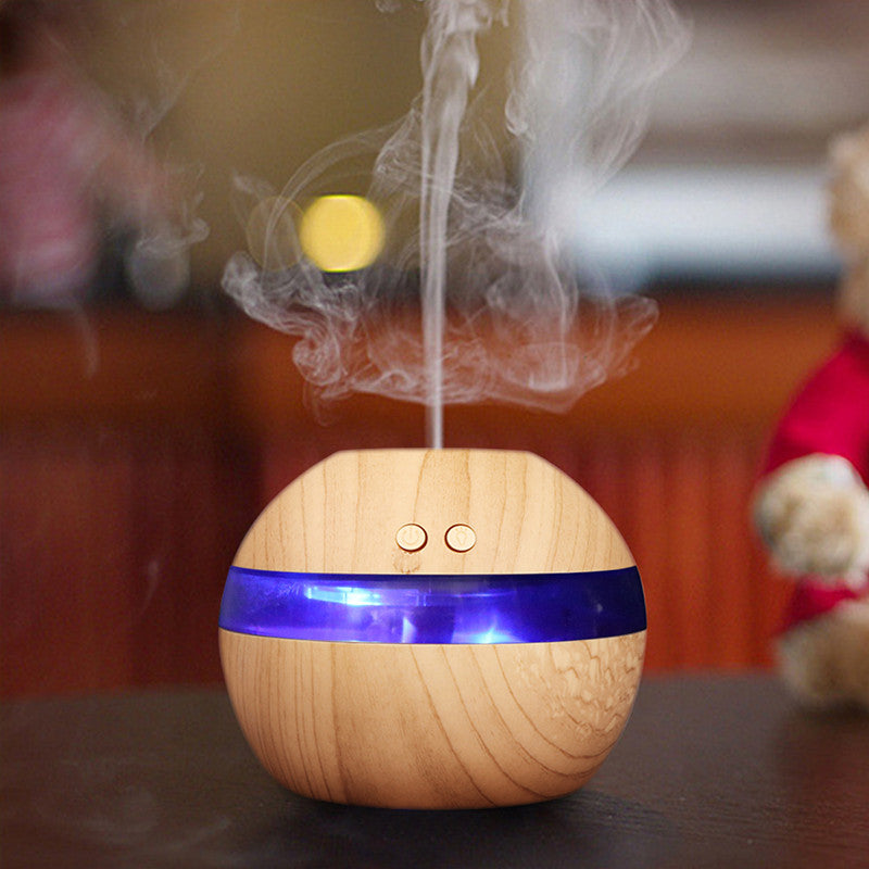 300ml USB Ultrasonic Humidifier Quiet Aroma Fragrance Diffuser Machine Nebulizer Spa with Blue LED Light