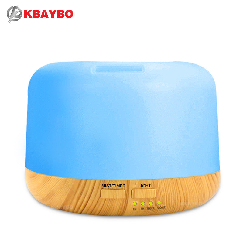 300ml Air Humidifier Aroma Lamp Aromatherapy Electric Aroma Diffuser 7 Color LED Light Wood grain  Essential Oil Diffuser