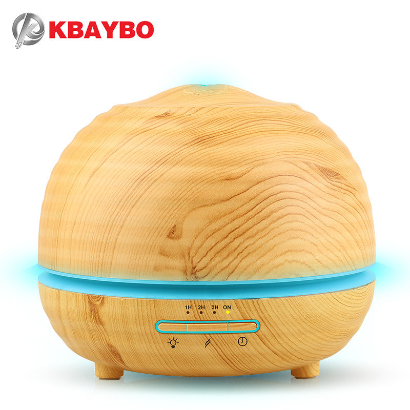 300ml Air Humidifier Essential Oil Diffuser Aroma Lamp Aromatherapy Electric Aroma Diffuser Mist Maker for Home-Wood 300ml