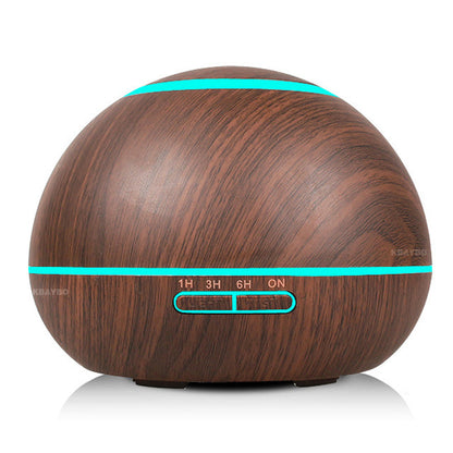 300ml Ultrasonic Humidifier Aroma Essential Oil Diffuser Wood Grain Cool Mist Humidifier aromatherapy diffuser With 7 Color LED