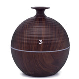 USB Evaporative Humidifie 130ml Aroma Diffuser Essential Oil Diffuser Aromatherapy mist maker with 7 color LED Light  Wood grain