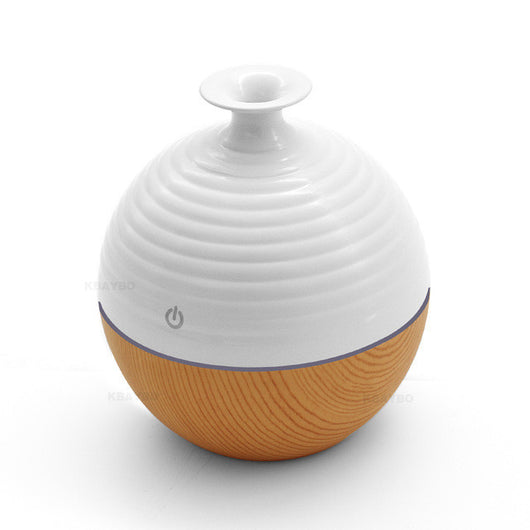 USB Ultrasonic Humidifier 130ml Aroma Diffuser Essential Oil Diffuser Aromatherapy mist maker with 7 color LED Light  Wood grain