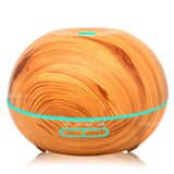 400ml Ultrasonic Humidifier Aroma Essential Oil Diffuser Wood Grain Cool Mist Humidifier aromatherapy diffuser With 7 Color LED