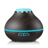 KBAYBO 400ml Air Humidifier Essential Oil Diffuser Aroma Lamp Aromatherapy Electric Aroma Diffuser Mist Maker for Home-Wood